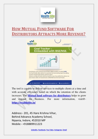 How Mutual Fund Software For Distributors Attracts More Revenue?