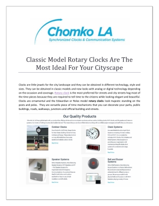 Classic Model Rotary Clocks