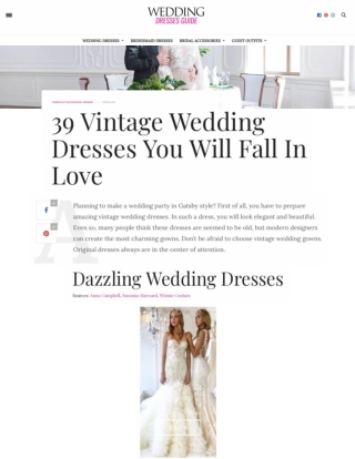 39 Vintage Wedding Dresses You Will Fall In Love