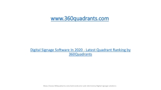 Digital Signage Software In 2020 - Latest Quadrant Ranking by 360Quadrants