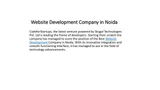 Website Development Company in Noida