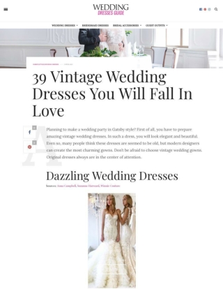 39 Vintage Wedding Dresses You Will Fall In Love