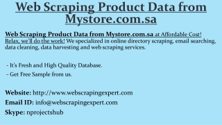 Web Scraping Product Data from Mystore.com.sa