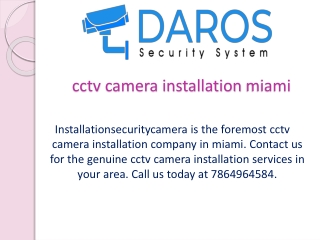 cctv camera installation miami