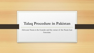 Simple talaq Procedure in Lahore by Expert – Advocate Nazia