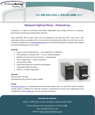 Network Optical Drive – PrimeArray