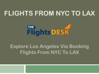 Flights From NYC To LAX