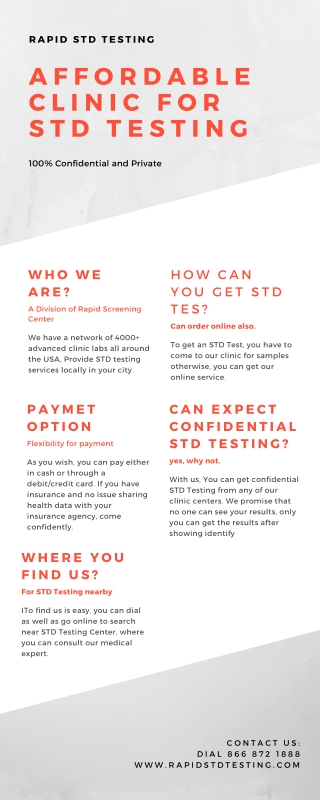 100% Confidential and Private- Get Same Day STD Testing Results