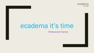 Get Professional trainer for all fields | ecadema