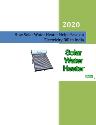How Solar Water Heater Helps Save on Electricity Bill in India