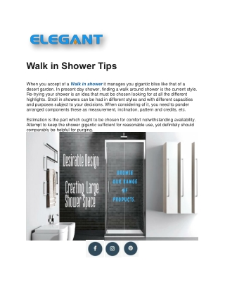 Walk In Shower Screen With Flipper Panel | Elegant Showers