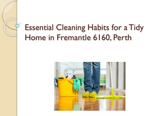 Essential Cleaning Habits for a Tidy Home in Fremantle 6160, Perth
