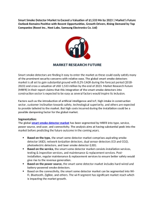 Smart Smoke Detector Market to Exceed a Valuation of $1,533 Mn
