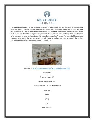 Kitchen Remodeling Chicago | Skycrest Homes