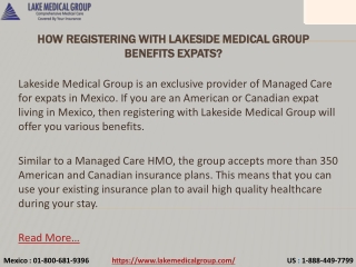How registering with Lakeside Medical Group benefits Expats?