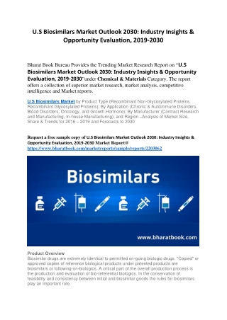 U.S Biosimilars Market by Product Type (Recombinant Non-Glycosylated Proteins, Recombinant Glycosylated Proteins); By Ap