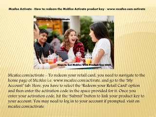 Mcafee Activate - How to redeem the McAfee Activate product key - www.mcafee.com/activate