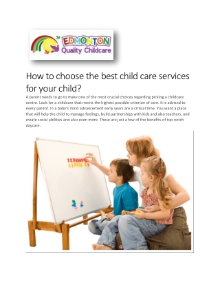 Daycare Edmonton | Strathconatenderlovingdaycare.com