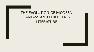 children's lit and fantasy