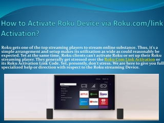 How to Activate Roku Device via Roku.com/link Activation?