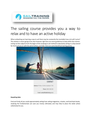 Boat Training Courses in New Zealand | Sailtraining.co.nz