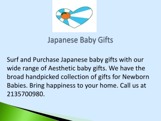 Japanese baby gifts