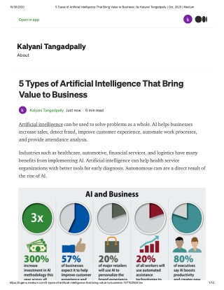 5 types of artificial intelligence that bring value to business