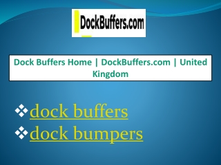 dock bumpers