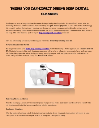 Things You Can Expect During Deep Dental Cleaning