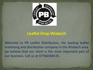 Leaflet Drop Wisbech