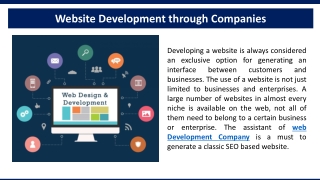 Website Development through Companies