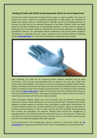 The Best Nitrile Sandy Gloves