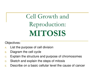 Cell Growth and Reproduction: MITOSIS
