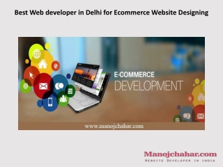 Best Web developer in Delhi for Ecommerce Website Designing