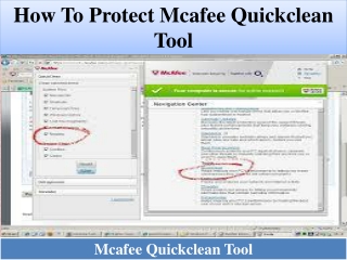 How To Protect McAfee QuickClean tool