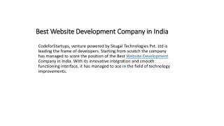 Best Website Development Company in India