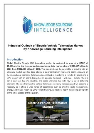 Industrial Outlook of Electric Vehicle Telematics Market by Knowledge Sourcing
