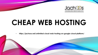 Cheap web hosting