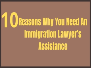 10 Reasons Why You Need An Immigration Lawyer’s Assistance