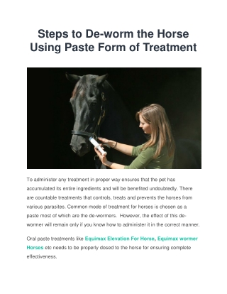 Steps to Apply Pastel Treatment to Horse