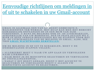 Verwijderd Gmail Account Herstel volg de betere online serviceprovider