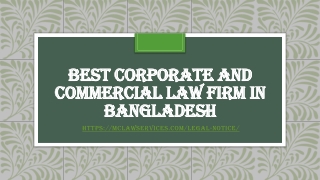 Best Corporate and Commercial Law Firm in Bangladesh