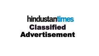 Hindustan Times Newspaper Classifieds