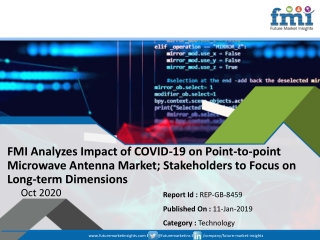 FMI Updates Point-to-point Microwave Antenna Market Forecast and Analysis as Corona Virus Outbreak Disturbs Investment P