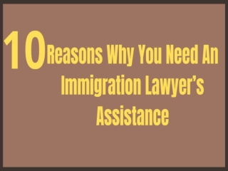 10 Reasons Why You Need An Immigration Lawyer’s Assistance