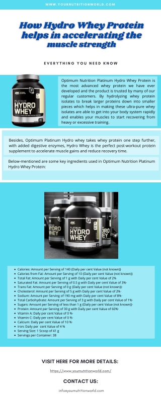 Optimum Nutrition Platinum Hydro Whey