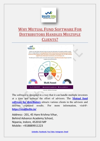 Why Mutual Fund Software For Distributors Handles Multiple Clients?