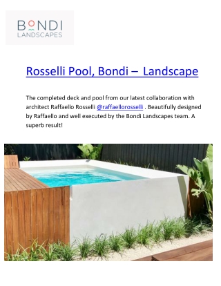 Rosselli Pool - Bondi – Landscape