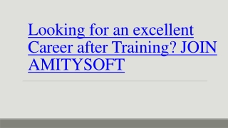 Join Amitysoft For Software Testing Courses