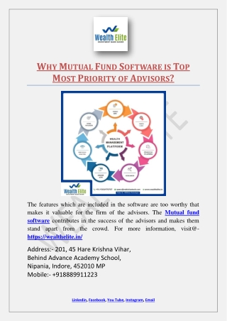 Why Mutual Fund Software is Top Most Priority of Advisors?